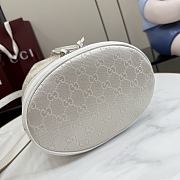 Kitlife Gucci Venice Small Bucket Bag White Canvas 876060 21x23.5x14cm  - 5