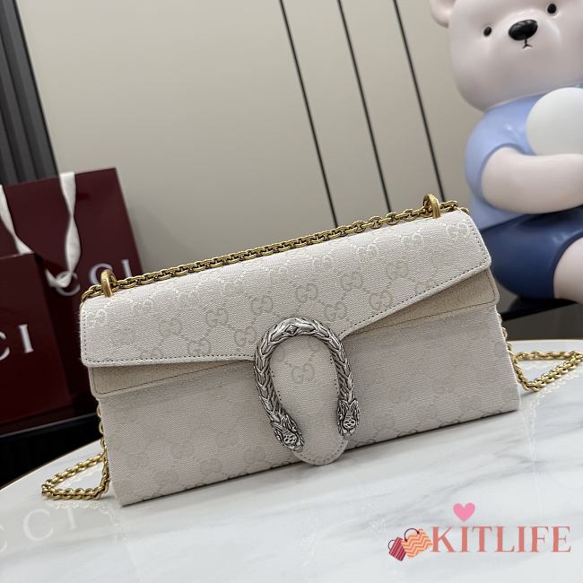 Kitlife Gucci Dionysus Bag Ivory White GG Canvas 874735 28x14x7cm - 1