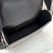 Kitlife Gucci Horsebit 1955 Mini Bag Beige & Brown GG Supreme 855566 18.5x13x7cm - 3