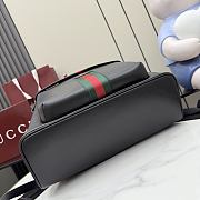 Kitlife Gucci Web Trademark Large Backpack Black Soft Leather ‎866981 36.5x41x18cm - 6