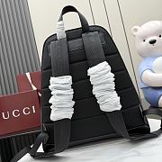 Kitlife Gucci Web Trademark Large Backpack Black Soft Leather ‎866981 36.5x41x18cm - 4