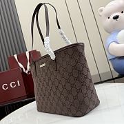 Kitlife Gucci Tribeca Small Tote Bag Dark Brown GG Canvas 875236 25x19x11.5cm - 6