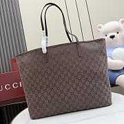 Kitlife Gucci Tribeca Large Tote Bag Dark Brown GG Denim 874745 38x29.5x13cm - 3