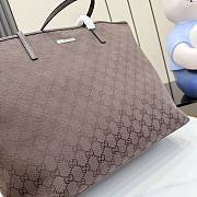 Kitlife Gucci Tribeca Large Tote Bag Dark Brown GG Denim 874745 38x29.5x13cm - 2