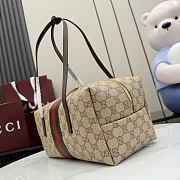  Kitlife Gucci Melrose Medium Boston Bag Beige GG Denim 875228 29x14x15cm - 6