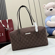 Kitlife Gucci Melrose Medium Boston Bag Dark Brown Canvas 875228 29x14x15cm - 1