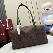 Kitlife Gucci Melrose Medium Boston Bag Dark Brown Canvas 875228 29x14x15cm - 6