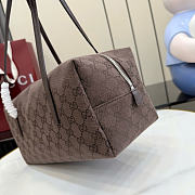 Kitlife Gucci Melrose Medium Boston Bag Dark Brown Canvas 875228 29x14x15cm - 5