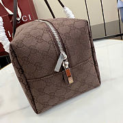 Kitlife Gucci Melrose Medium Boston Bag Dark Brown Canvas 875228 29x14x15cm - 4