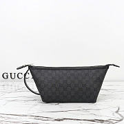Kitlife Gucci Essence Classic Small Toiletry Case Black Canvas 875159 21.5x16x13.5cm  - 1