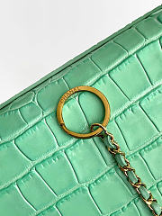 Kitlife Chanel Small Shopping Bag Green Crocodile Embossed Calfskin & Gold-Tone Metal  AS6243 20x39x13cm - 6