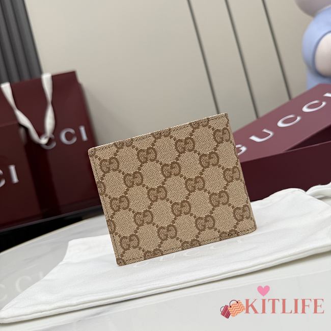 Kitlife Gucci Essence Classic Bi-fold Wallet Beige 876390 11x19cm - 1