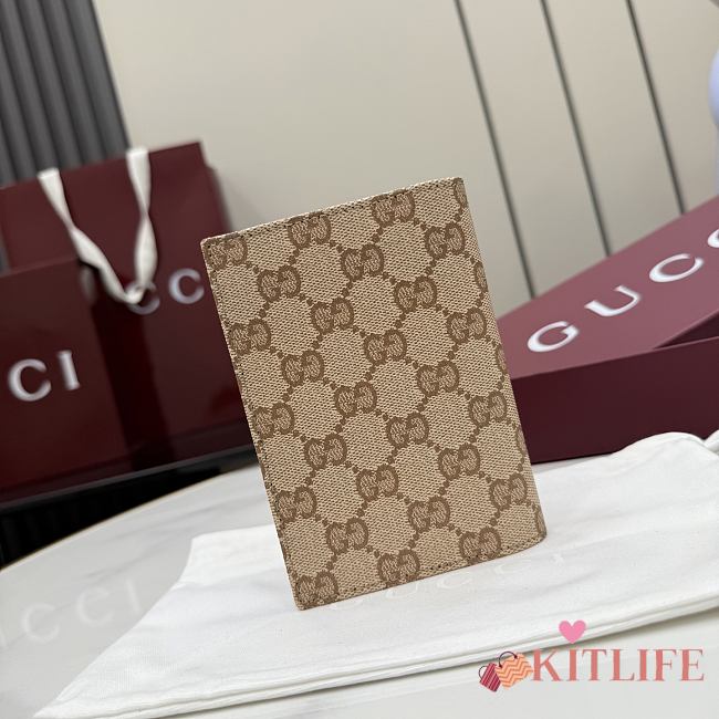 Kitlife Gucci Essence Classic Passport Case Beige 876432 9.5x13.5cm - 1