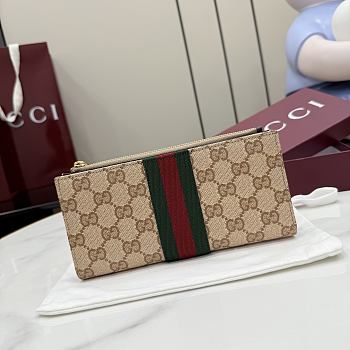 Kitlife Gucci Long Wallet With Web Beige 876047 19x10x1.5cm 