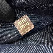 Kitlife Miu Miu Mini Tote Bag Dark Blue Denim 5BA281 20x24cm - 6