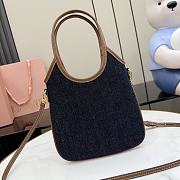Kitlife Miu Miu Mini Tote Bag Dark Blue Denim 5BA281 20x24cm - 2