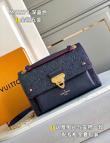 Kitlife Louis Vuitton Vavin Chain Bag Dark Blue M52271 25x17x9.5cm