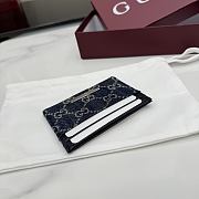 Kitlife Gucci Card Case with Gucci Plaque Dark Blue GG Denim 875795 10x7cm - 4