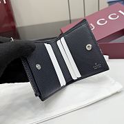 Kitlife Gucci Small Wallet with Gucci Plaque Dark Blue GG Denim 875798 10x8cm - 2