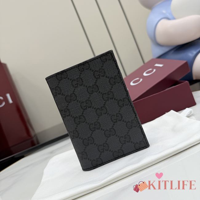 Kitlife Gucci Essence Classic Passport Case Black 876432 9.5x13.5cm  - 1