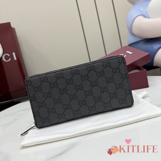 Kitlife Gucci Essence Classic Zip-around Wallet Black 876434 19x10.5x2.5cm - 1