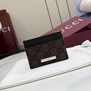 Kitlife Gucci Card Case with Gucci Plaque Dark Brown 875795 10x7cm - 1