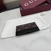 Kitlife Gucci Card Case with Gucci Plaque Dark Brown 875795 10x7cm - 5