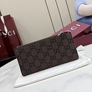 Kitlife Gucci Long Wallet with Gucci Plaque Dark Brown 875805 19x10x1.5cm - 2