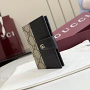Kitlife Gucci Bi-color GG Marmont Card Case Beige and Black 855484 8x11x2cm - 6
