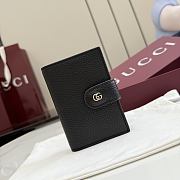 Kitlife Gucci Bi-color GG Marmont Card Case Black 855484 8x11x2cm  - 1