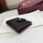 Kitlife Gucci Bi-color GG Marmont Card Case Black 855484 8x11x2cm  - 2