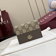 Kitlife Gucci Bi-color GG Marmont Small Wallet Beige & Brown 841358 11x8.5x3cm - 1
