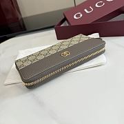 Kitlife Gucci Bi-color GG Marmont Zip Around Wallet Beige & Brown 456117 10.5x19x2cm - 5