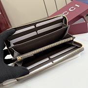 Kitlife Gucci Bi-color GG Marmont Zip Around Wallet Beige & Brown 456117 10.5x19x2cm - 2