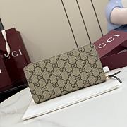 Kitlife Gucci Bi-color GG Marmont Zip Around Wallet Beige & Brown 456117 10.5x19x2cm - 4