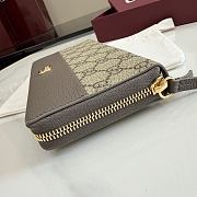 Kitlife Gucci Bi-color GG Marmont Zip Around Wallet Beige & Brown 456117 10.5x19x2cm - 3