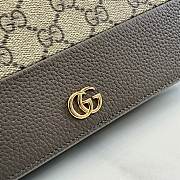 Kitlife Gucci Bi-color GG Marmont Wallet On Chain Beige & Brown 497985 20x12.5x4cm - 3