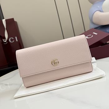 Kitlife Gucci Bi-color GG Marmont Continental Wallet Pink 456116 19x10x3.5cm