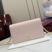 Kitlife Gucci Bi-color GG Marmont Wallet On Chain Pink 497985 20x12.5x4cm - 1