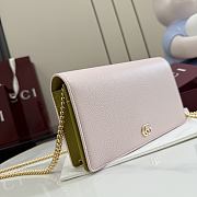 Kitlife Gucci Bi-color GG Marmont Wallet On Chain Pink 497985 20x12.5x4cm - 4