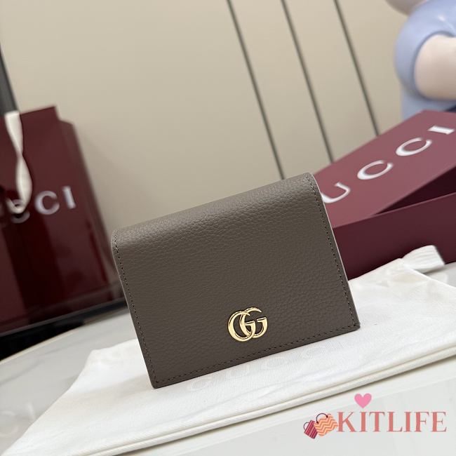 Kitlife Gucci Bi-color GG Marmont Small WalletBrown 841358 11x8.5x3cm - 1