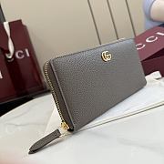 Kitlife Gucci Bi-color GG Marmont Zip Around Wallet Brown 456117 10.5x19x2cm - 4