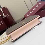 Kitlife Gucci Bi-color GG Marmont Wallet On Chain Brown 497985 20x12.5x4cm  - 4