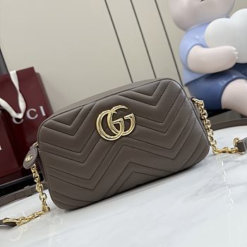 Kitlife Gucci GG Marmont Small Camera Bag Brown 855273 24x15x8cm