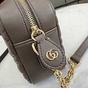 Kitlife Gucci GG Marmont Small Camera Bag Brown 855273 24x15x8cm - 5