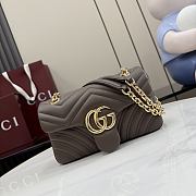 Kitlife Gucci GG Marmont Small Shoulder Bag Brown 837280 22x12.5x6cm - 1