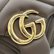 Kitlife Gucci GG Marmont Small Shoulder Bag Brown 837280 22x12.5x6cm - 4