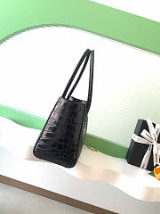 Kitlife Chanel Small Shopping Bag Black Crocodile Embossed Calfskin & Gold-Tone Metal AS6243 20x39x13cm  - 5