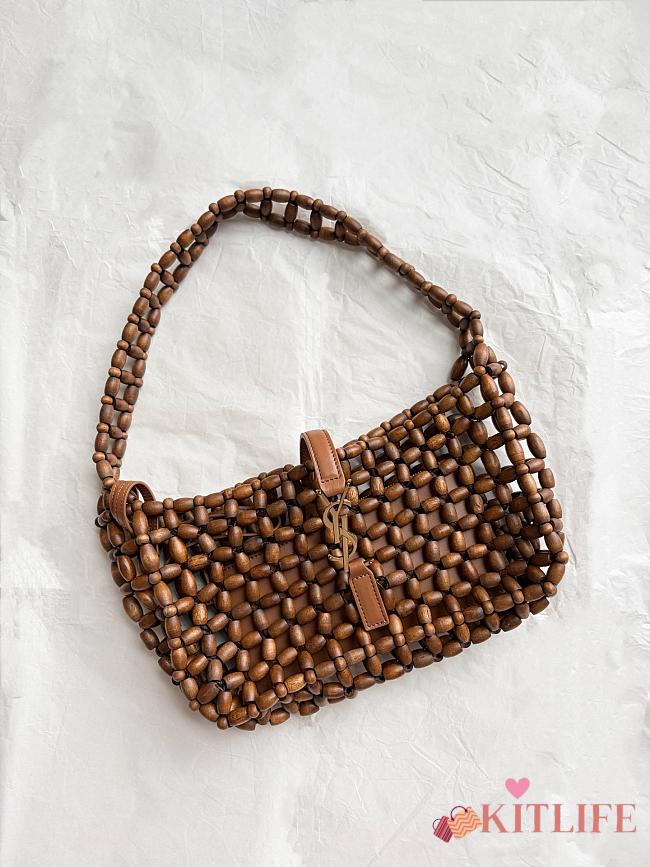 Kitlife Saint Laurent LE 5 À 7 In Wood Beads Bag 28×15×6cm - 1