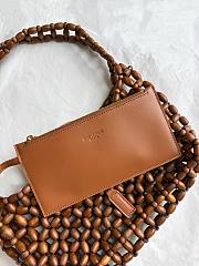 Kitlife Saint Laurent LE 5 À 7 In Wood Beads Bag 28×15×6cm - 5